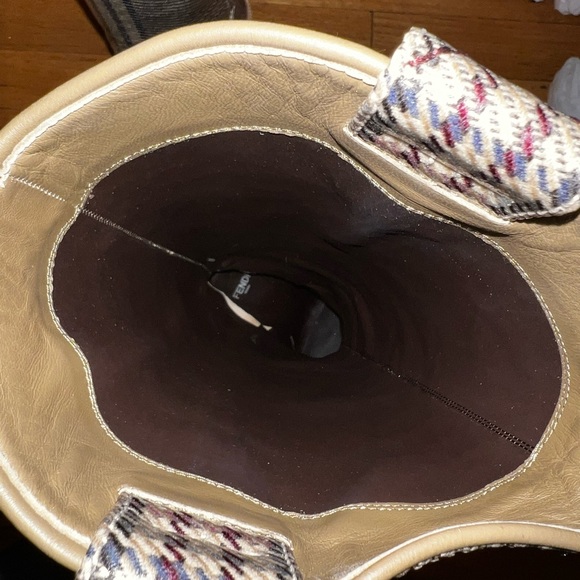 FENDI PLAID LONG COWBOY BOOTS WESTERN - Picture 11 of 16